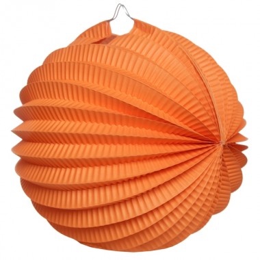Boule décoration accordéon orange