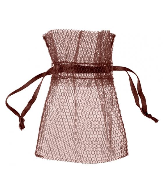 Sachet tulle Chocolat (Sachet de 10 pièces)