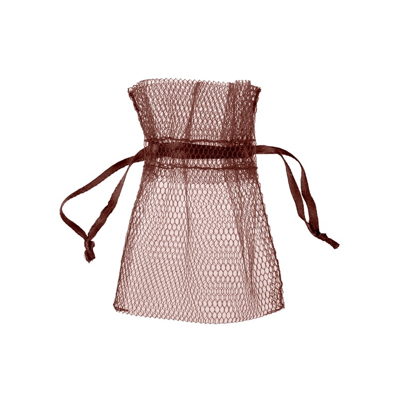 Sachet tulle Chocolat (Sachet de 10 pièces)