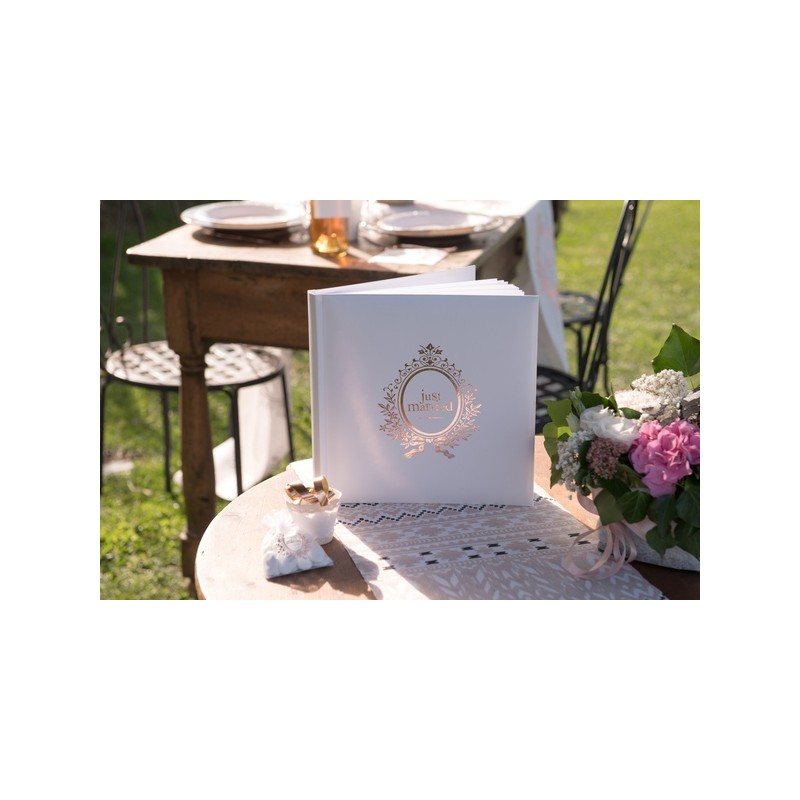 Livre d'or Just married Rose gold