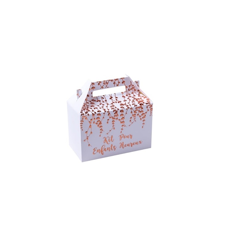 boites enfants heureux embosse rose
