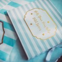 livre d'or petit trésor bleu rayé