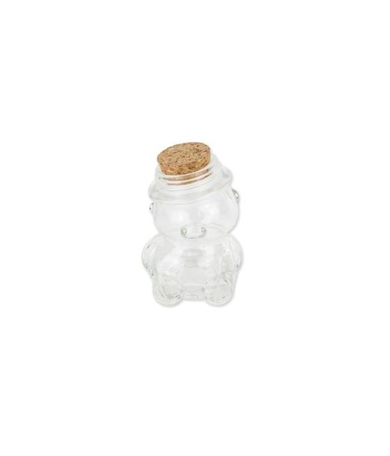 Contenant ourson en verre & bouchon