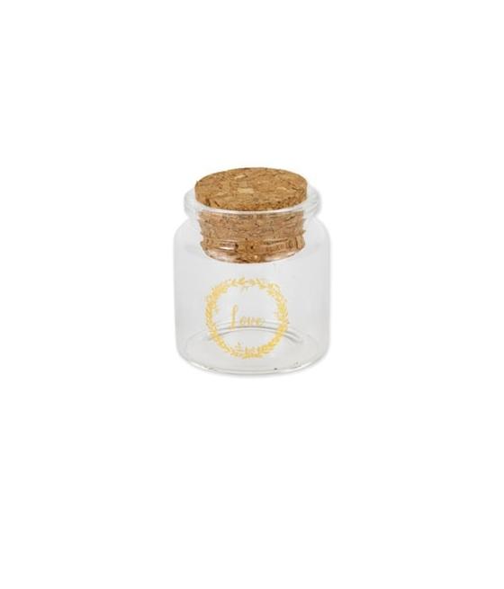 fiole verre love bouchon liege couronne vegetale