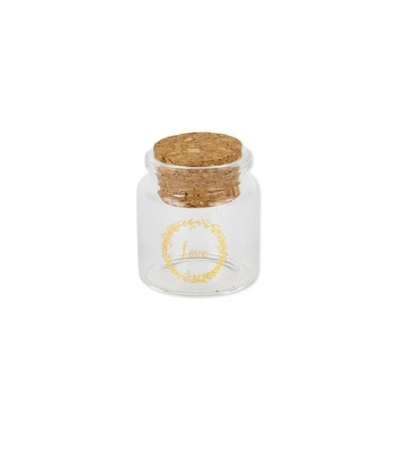 fiole verre love bouchon liege couronne vegetale