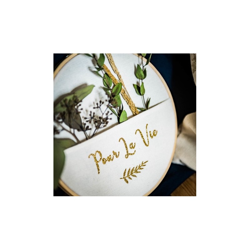 cadre pochette pour la vie bois et lin