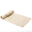 Chemin de table communion Lin floqué champagne Chemin de table communion Lin floqué champagne