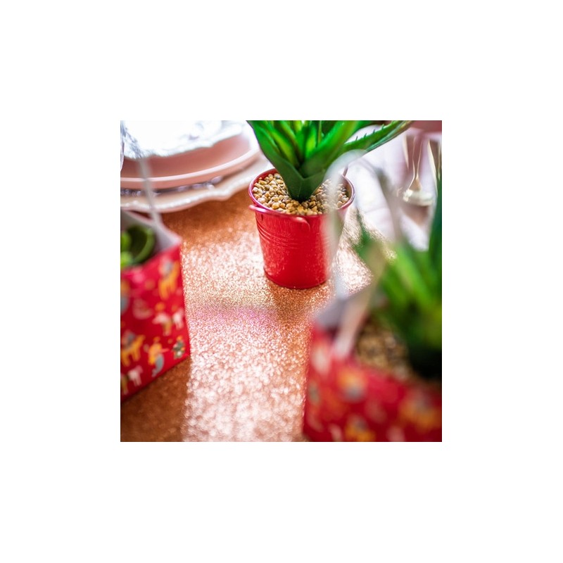 Chemin de table rose gold