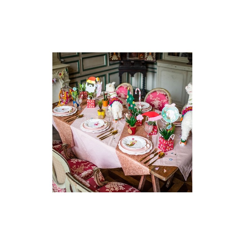 Chemin de table rose gold