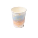 8 gobelets gender reveal blanc rose bleu et dorure or