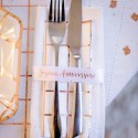 Ruban en satin blanc Joyeux Anniversaire Rose gold