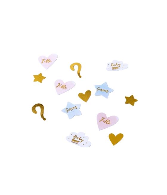 100 confettis gender reveal fille ou garçon