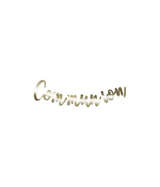 GUIRLANDE COMMUNION METAL OR LETTRES 14CM - 1M