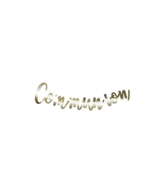 GUIRLANDE COMMUNION METAL OR LETTRES 14CM - 1M