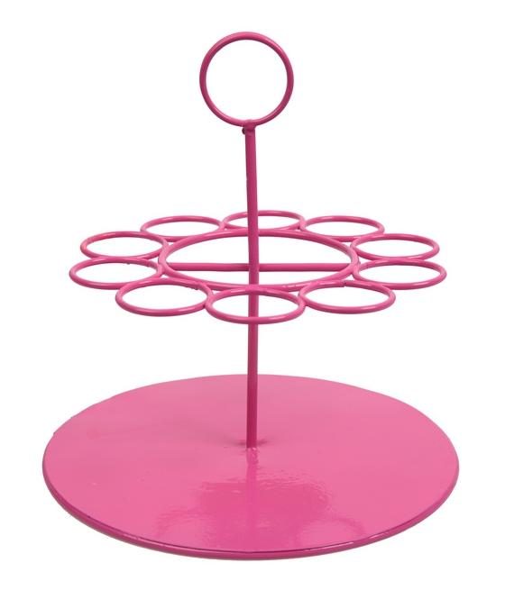 Portant Éprouvettes à dragées en métal fuchsia