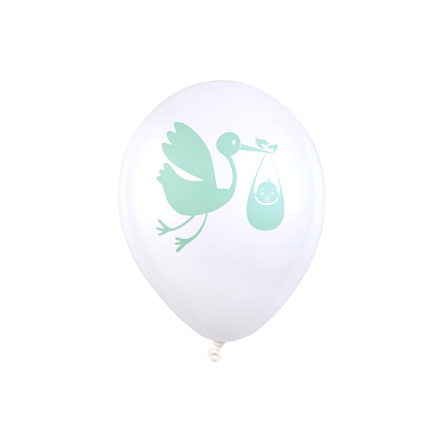Ballon baby shower vert d eau 