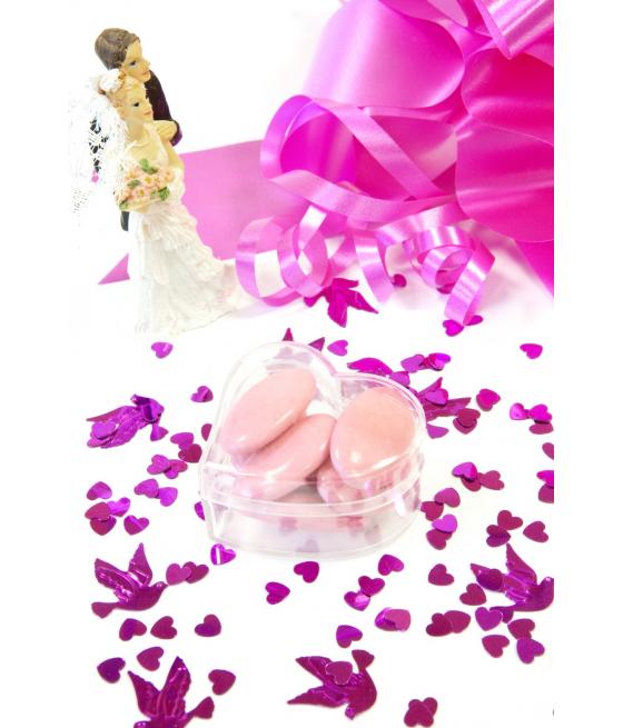 Boite coeur transparent -l'instant dragées