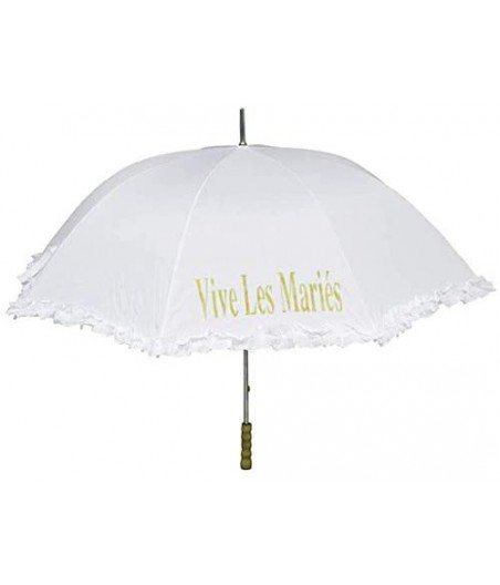 Parapluie du bonheur ( Ombrelle ) Blanc ecriture or