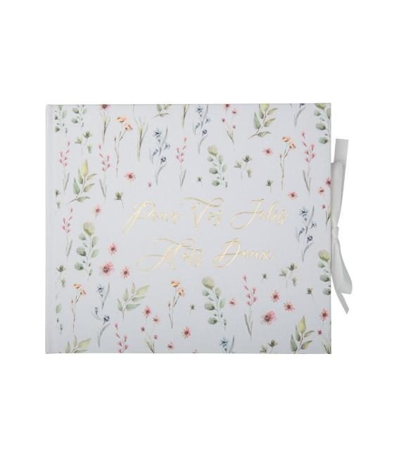 Livre d’or mots doux bruch time embossé or