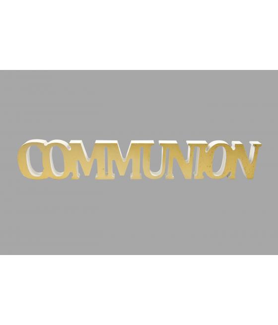 Déco de table "Communion" métallisée Or