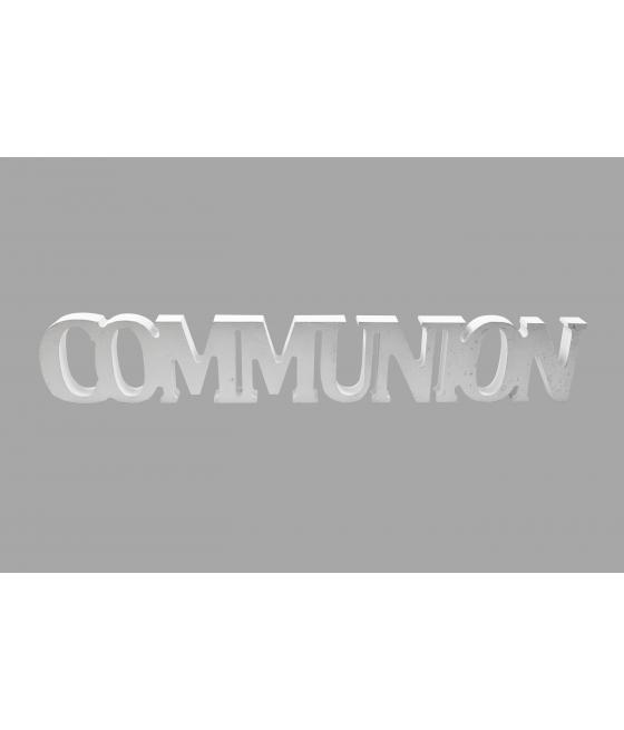 Décoration de table "communion" métallisée Argent