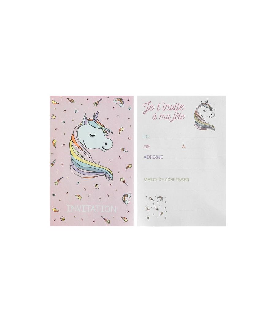 Carte invitation Licorne