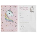 Carte invitation Licorne