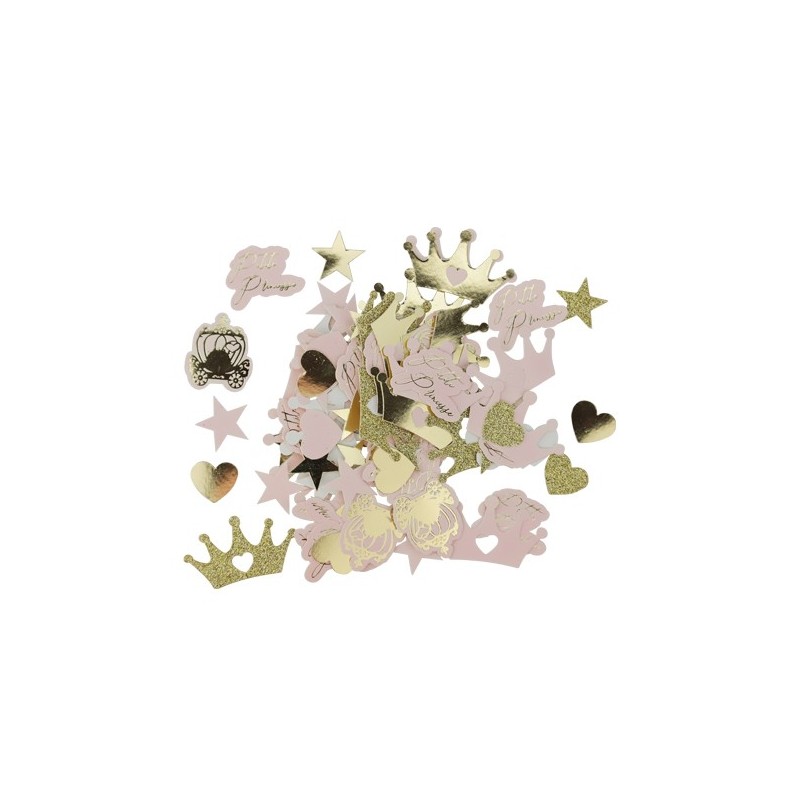 confettis princesse rose