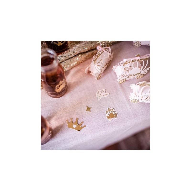 confettis princesse rose