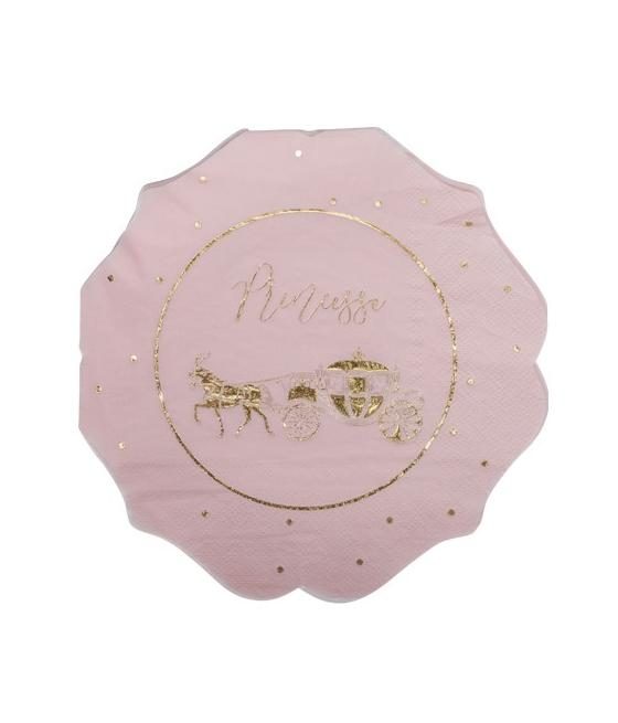 serviettes princesse rose