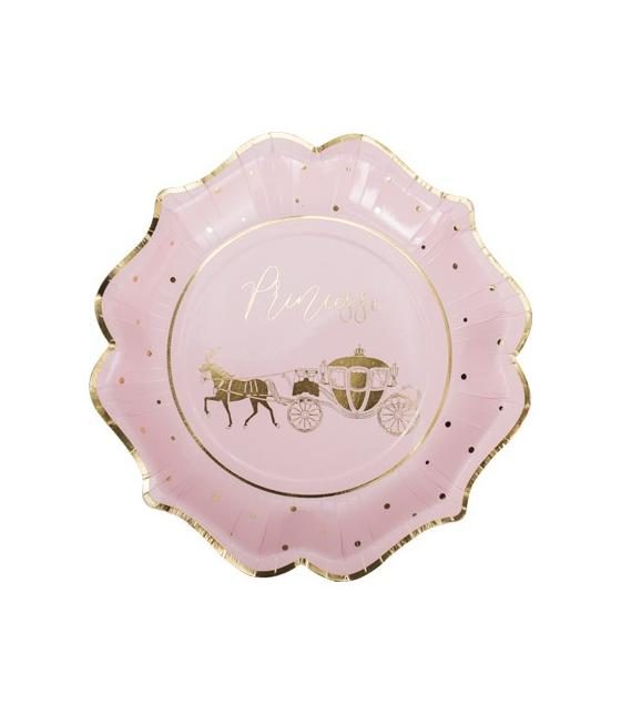 assiettes princesse rose