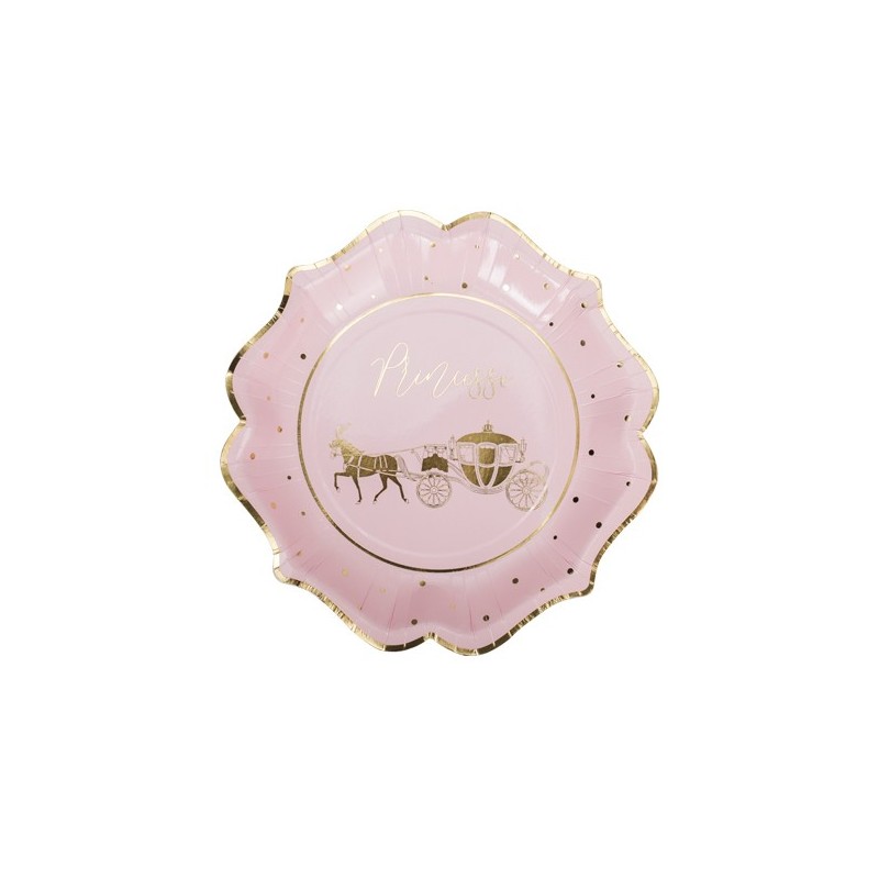 assiettes princesse rose