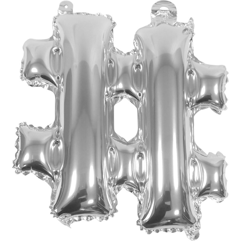 ballon uni metallise  (haut. 36 cm)