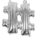 ballon uni metallise  (haut. 36 cm)