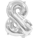 Ballon uni metallise "&"  (haut. 36 cm)