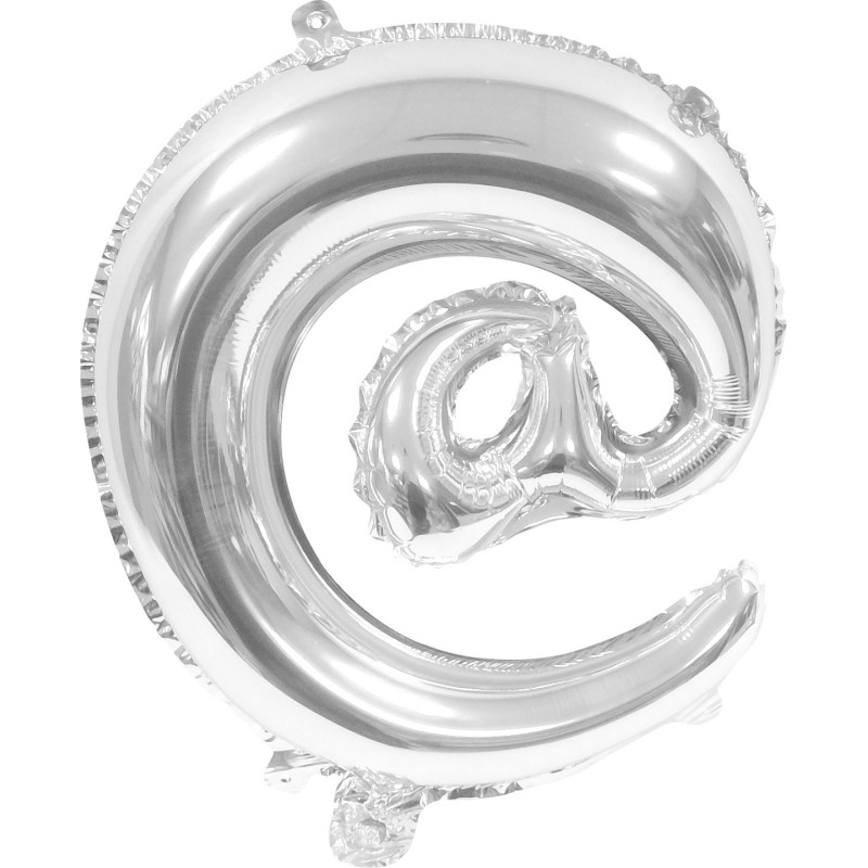 Ballon uni metallise "@"  (haut. 36 cm)