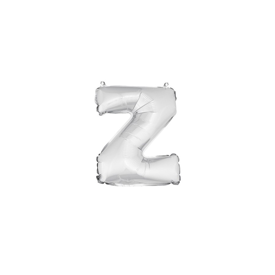 ballon uni métallise "z"  (haut. 36 cm)