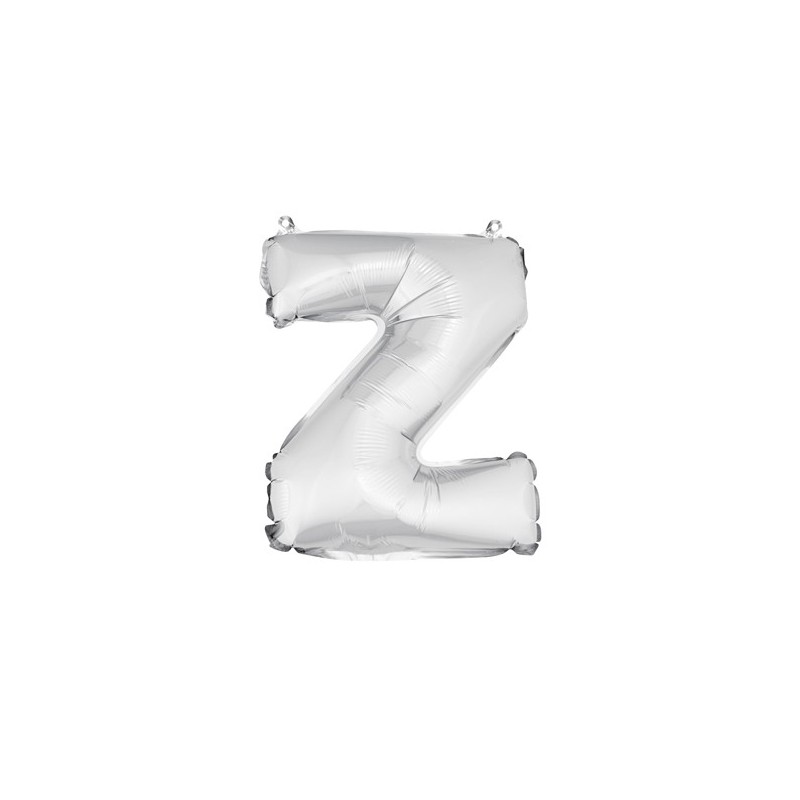ballon uni métallise "z"  (haut. 36 cm)