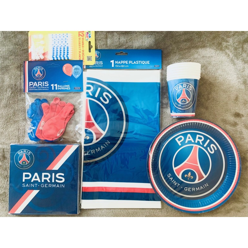 Kit Anniversaire PSG Foot 12 personnes