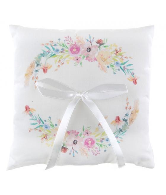 Coussin mariage fleuri