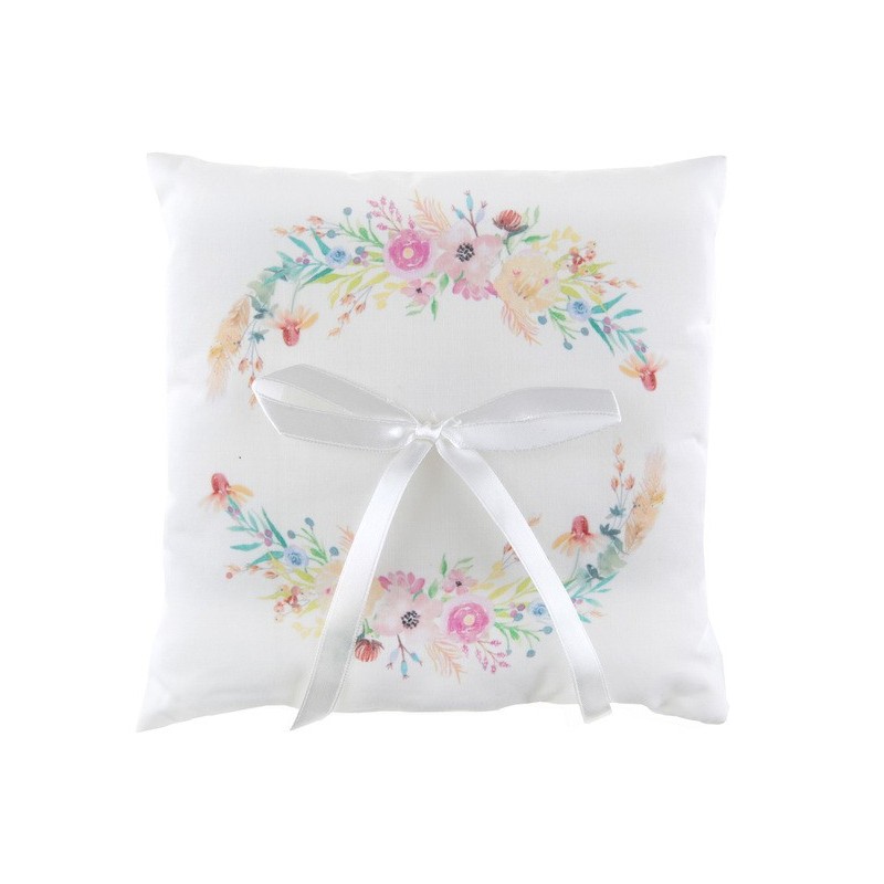 Coussin mariage fleuri
