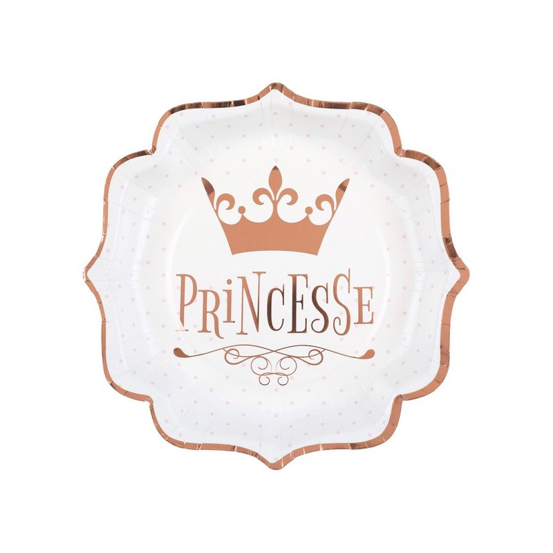 10 Assiettes Princesse métal