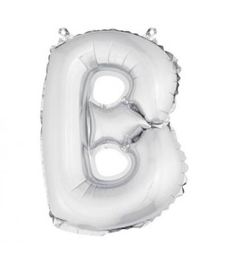 Ballon uni métallise "b"  (haut. 36 cm)