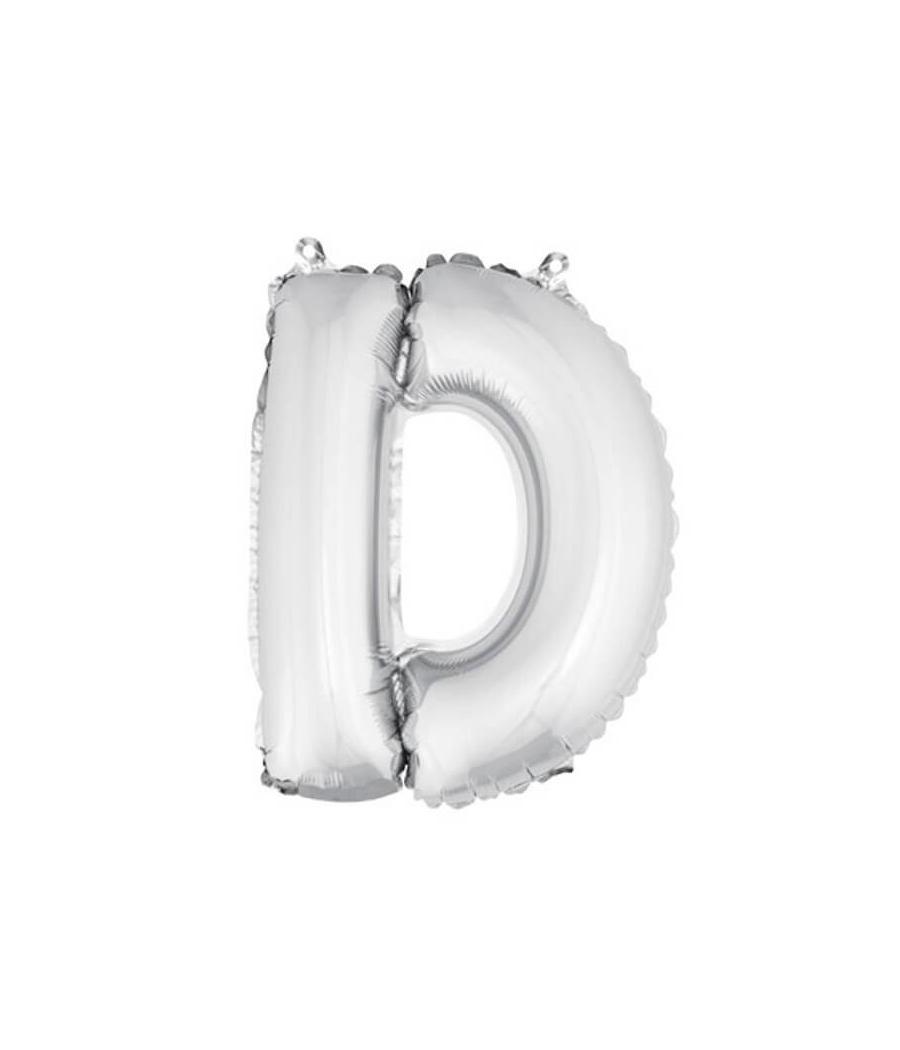 ballon uni metallise "d"  (haut. 36 cm)