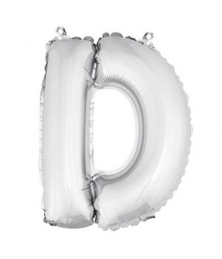 ballon uni metallise "d"  (haut. 36 cm)