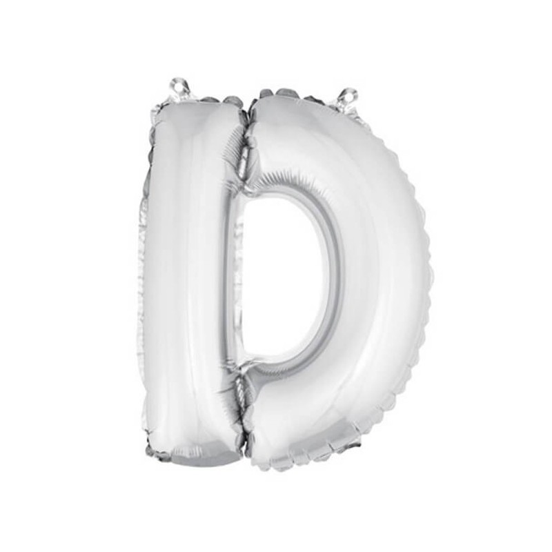 ballon uni metallise "d"  (haut. 36 cm)