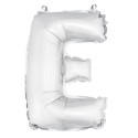 ballon uni metallise "e"  (haut. 36 cm)