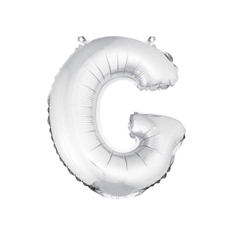 ballon uni metallise "g"  (haut. 36 cm)