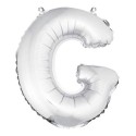 ballon uni metallise "g"  (haut. 36 cm)