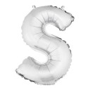 Ballon uni métallisé "s"  (haut. 36 cm)